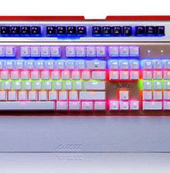 A-JAZZ AK49 Hacker Backlit Gaming Mechanical Keyboard Light With Black Switch 104 Keys